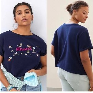 NWT Anthropologie short sleeved sweatshirt